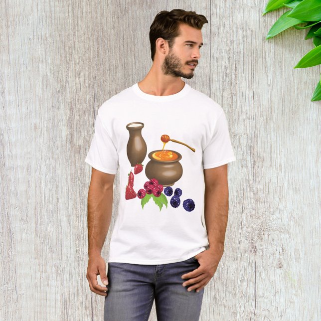Milch und Honig mit Berries Rustikale Ernährung T-Shirt (Von Creator hochgeladen)