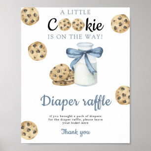 Milch und Kekse Babyshower-Windel-Raffle-Spiel Poster