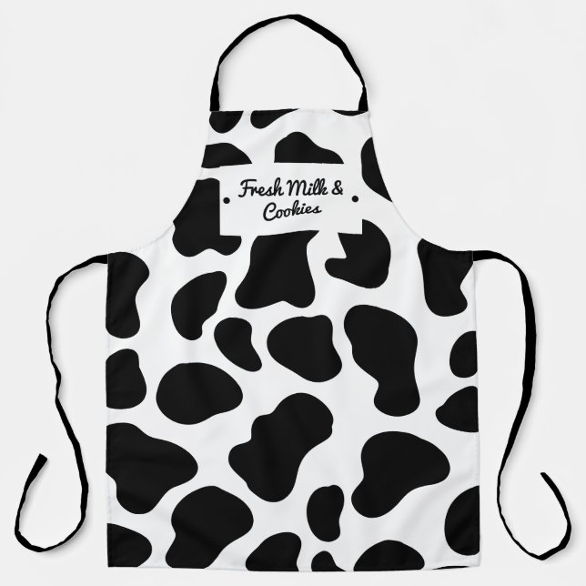 Milch und Kekse, essbar, schwarz Schürze (Vorderseite)