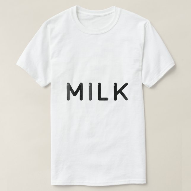 Milch und Kekse Paare Halloween Kostüm Matchin T-Shirt (Design vorne)