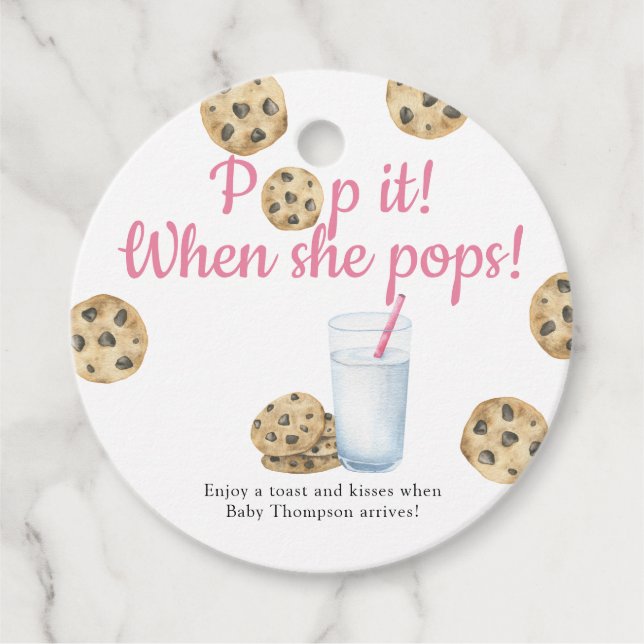 Milch und Kekse Pop! Wenn sie Pop Geschenkanhänger (Vorderseite)