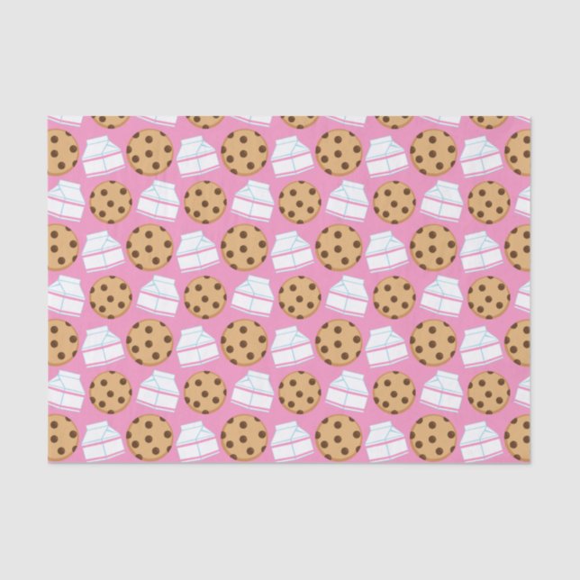 Milch-und Plätzchen-Muster Seidenpapier (Vorderseite)