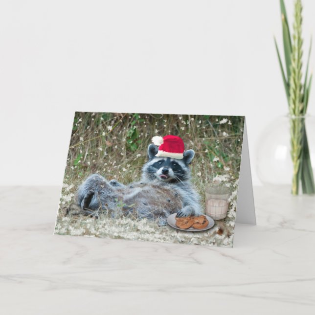 Milch- und Plätzchen-Waschbär Weihnachten (Vorderseite)