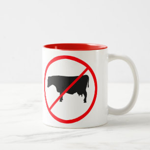 Milch verboten! zweifarbige tasse