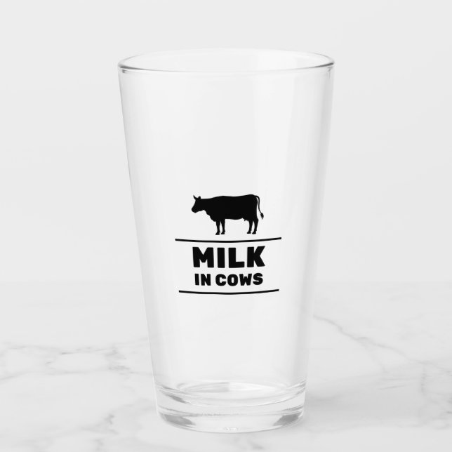 Milch von Kühen Glas (Vorderseite)
