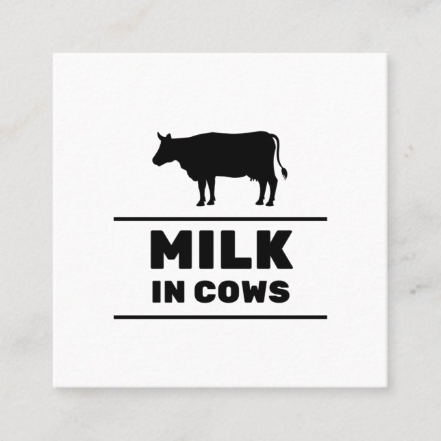 Milch von Kühen Quadratische Visitenkarte (Vorderseite)