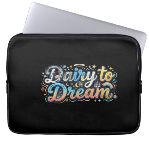 Milch zum Träumen – Süßes Milch-Wortspiel-T-Shirt Laptopschutzhülle
