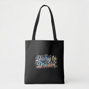 Milch zum Träumen – Süßes Milch-Wortspiel-T-Shirt Tasche