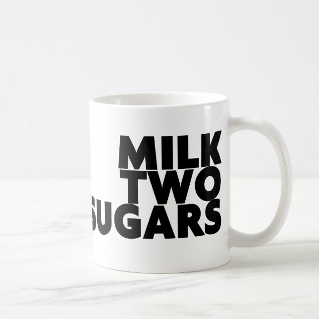 MILCH ZWEI SUGAREN KAFFEETASSE (Rechts)