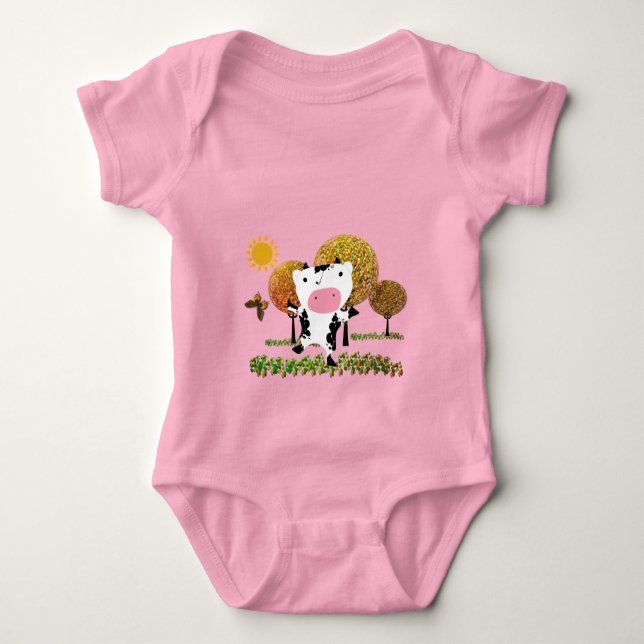 Milchbaum New Baby Niedliche Kuh Gelly Bean Sweet  Baby Strampler (Vorderseite)