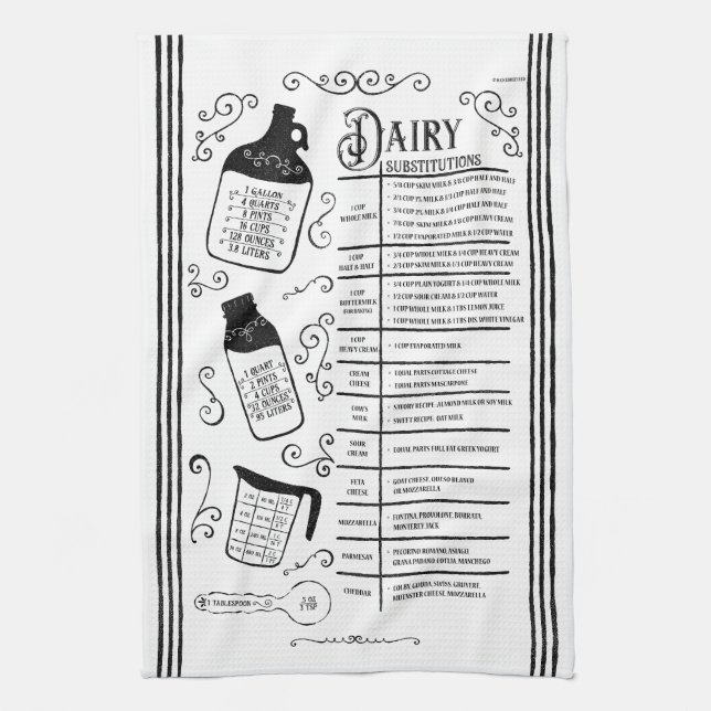 Milchersatz-Backen Geschirrtuch (Vertikal)