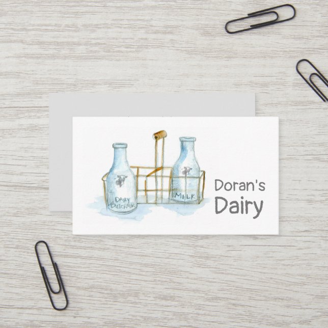 Milchfarm Milk Holstein Kühe Visitenkarte (Vorderseite/Rückseite Beispiel)
