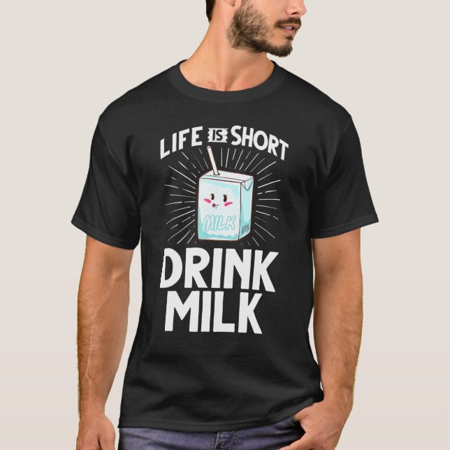 Milchgetränkenkkarton Hafer Milchshake Pulver Lact T-Shirt (Vorderseite)