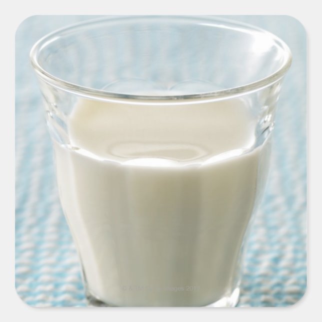 Milchglas Quadratischer Aufkleber (Vorderseite)