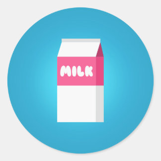 Milchkarton Runder Aufkleber