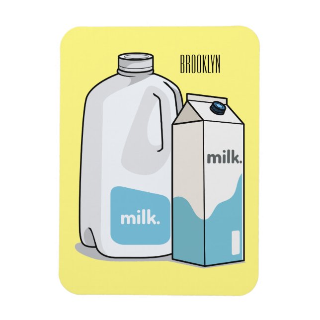 Milchkartonillustration Magnet (Vertikal)