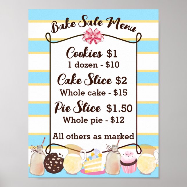 Milchkekse Kuchen Kuchen Kuchen Kuchen Kuchen Prei Poster (Vorne)