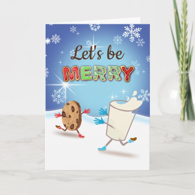 Milchkekse Weihnachtsbäckerei personalisiert Karte (Vorderseite)