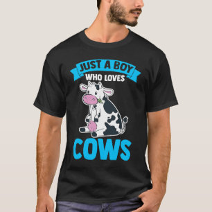 Milchkuh Bauer Kuh Landwirtschaft Nur Ein Junge De T-Shirt