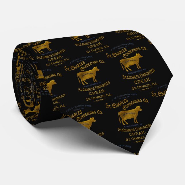 MILCHKUH-MILCH-CREME 1899 St Charles Illinois Krawatte (Gerollt)