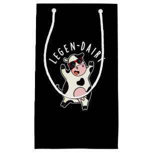 Milchkuh Pun Dark BG Kleine Geschenktüte