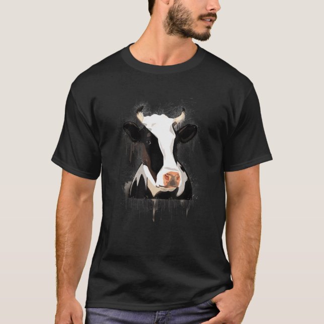 Milchkuh Süßes Tier Grafik T-Shirt (Vorderseite)