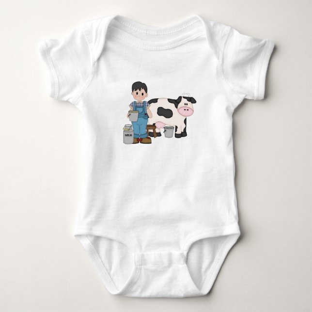 Milchkühe Baby Strampler (Vorderseite)