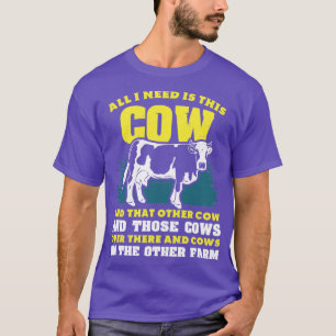 Milchkühe Bauer Zuchtbetrieb Viehzucht Geschenk T-Shirt