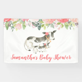 Milchkühe floral Girl Farm Thema Custom Banner