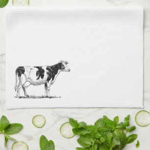 Milchkühe Holstein Fresian Pencil Zeichnend Geschirrtuch