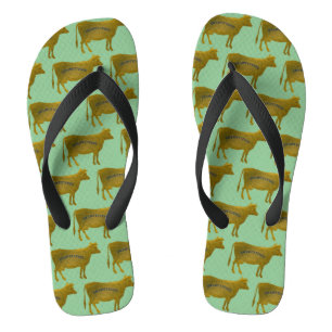 Milchkühe Kuh Gold Gilde Ungesüßte Farm Flip Flops