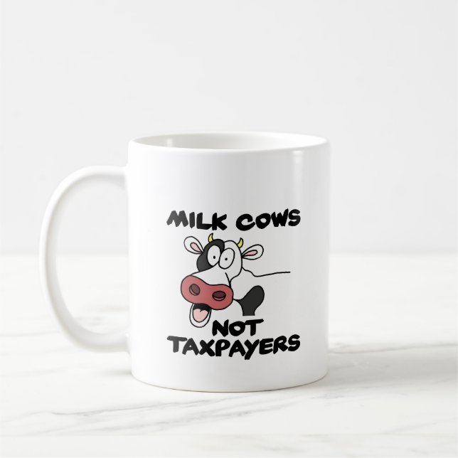 Milchkühe ohne Steuerzahler Kaffeetasse (Links)