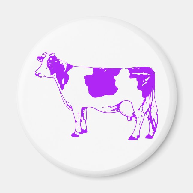 Milchkühe Silhouette Rind Moo Bull Steer Magnet (Vorne)