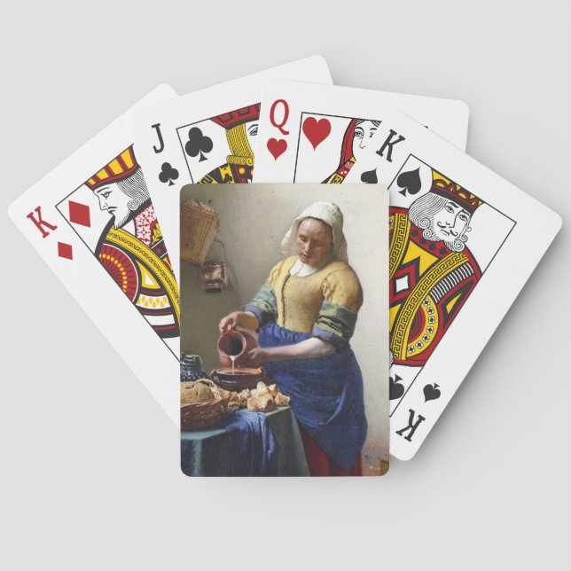 Milchmädchen, c.1658-60 (Öl auf Leinwand) Spielkarten (Rückseite)