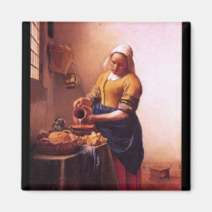 Milchmädchen durch Johannes Vermeer Magnet