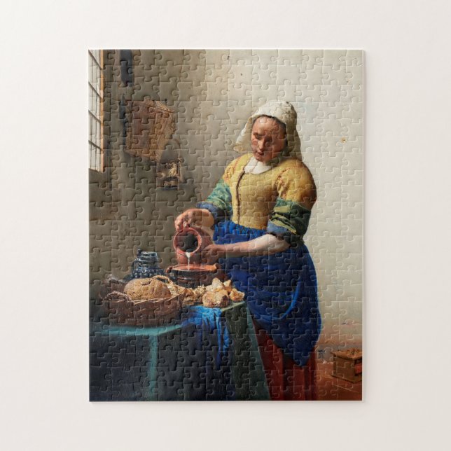 Milchmädchen / Küchenmädchen - Johannes Vermeer (Vertikal)