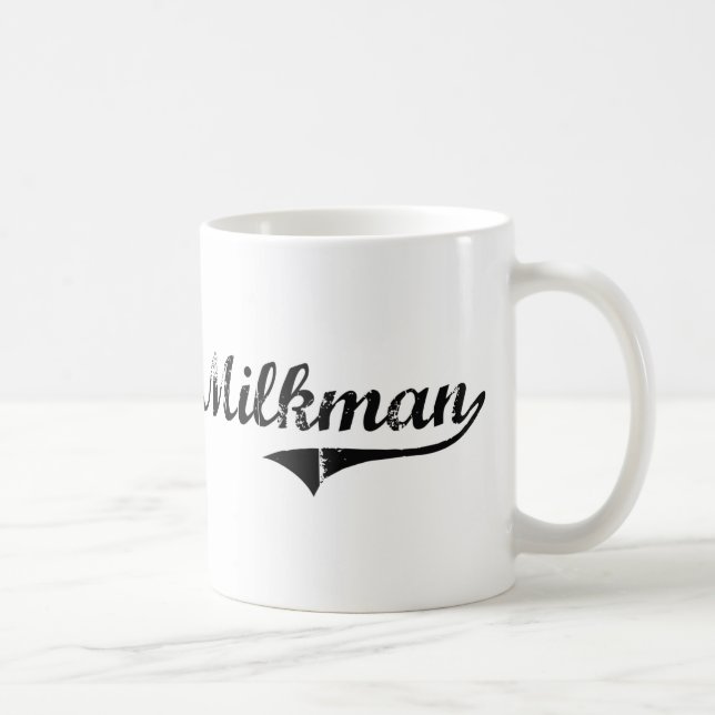 Milchmann-beruflicher Job Kaffeetasse (Rechts)