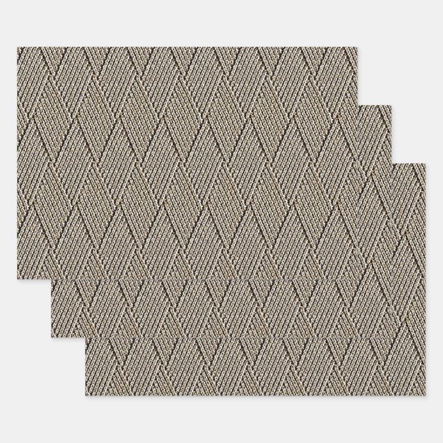 Milchschokolade Imitate Diamant Strick Muster Klei Geschenkpapier Set (Set)