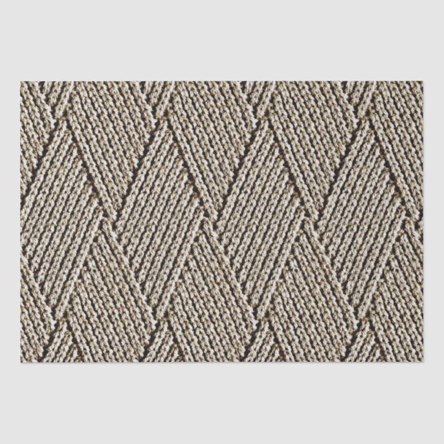 Milchschokolade Imitate Diamant Strick Muster Seidenpapier (Vorderseite)