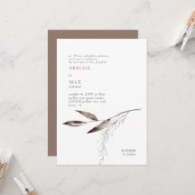 Milchschokolade Moderne Foliage Hochzeit