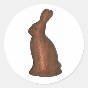 Milchschokolade Osterkörbe Bunny Rabbit Candy Runder Aufkleber