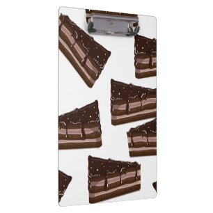 Milchschokoladenkuchen. Klemmbrett