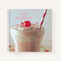 Milchshake - individualisierbares Spiralskizzenbuc