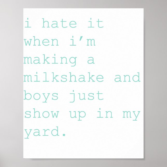 Milchshake Poster (Vorne)