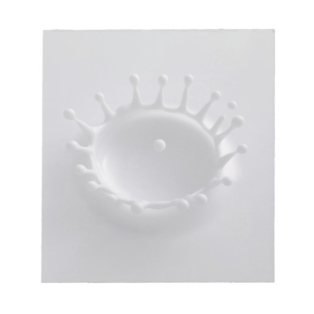 Milchspritzer Notizblock (Vorderseite)