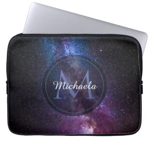 Milchstrahlenfarben, personalisierbar, monogramm laptopschutzhülle