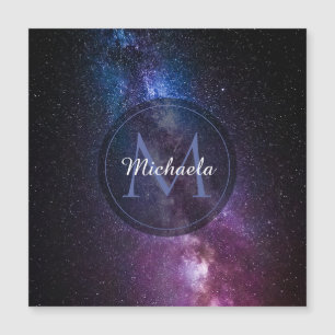 Milchstrahlenfarben, personalisierbar, monogramm magnetkarte