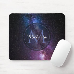 Milchstrahlenfarben, personalisierbar, monogramm mousepad