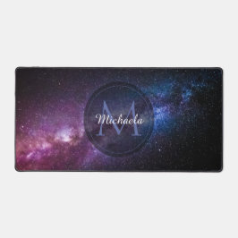 Milchstrahlenfarben, personalisierbar, monogramm schreibtischunterlage