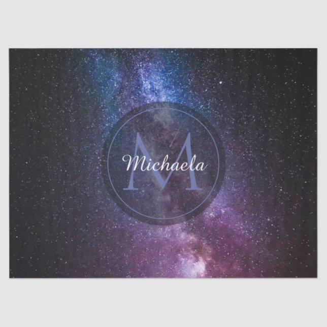 Milchstrahlenfarben, personalisierbar, monogramm seidenpapier (Vorderseite)